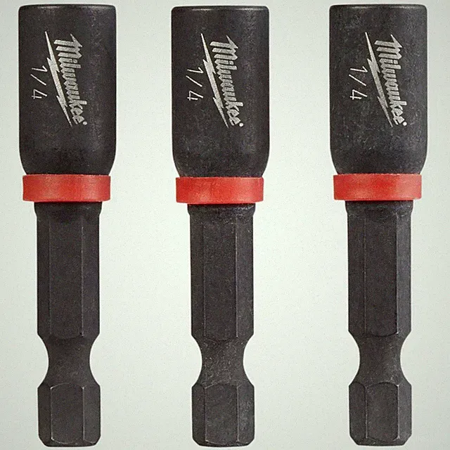 1/4 In. X 1-7/8 In. Shockwave Magnetic Nut Driver Bit (3-Pack)