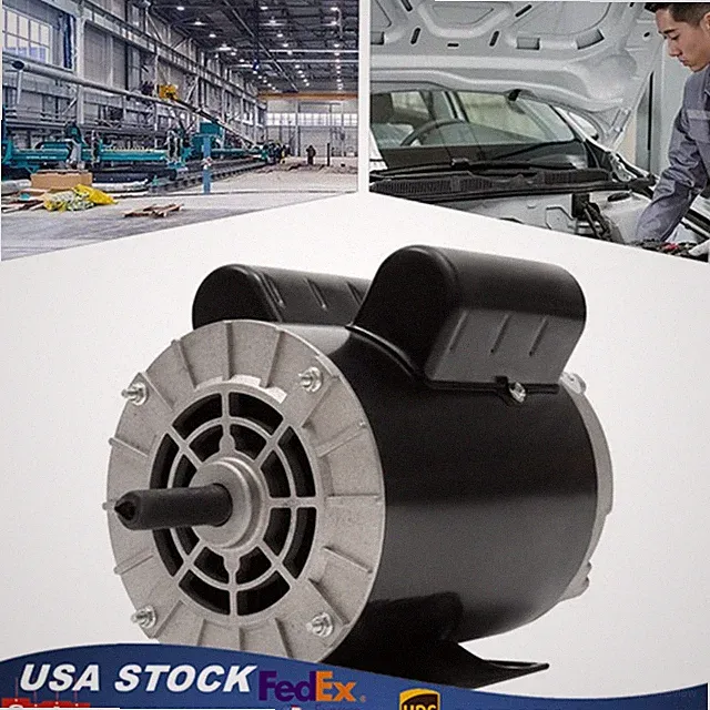 3HP Air Compressor Electric Motor 56 Frame 5/8in Shaft AC Motor 3450RPM CCW 115V