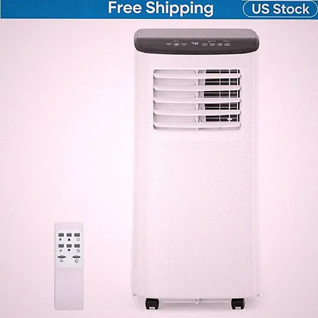 8,000 BTU Portable Air Conditioner 3-in-1 AC Unit Cooling Dehumidifier Fan