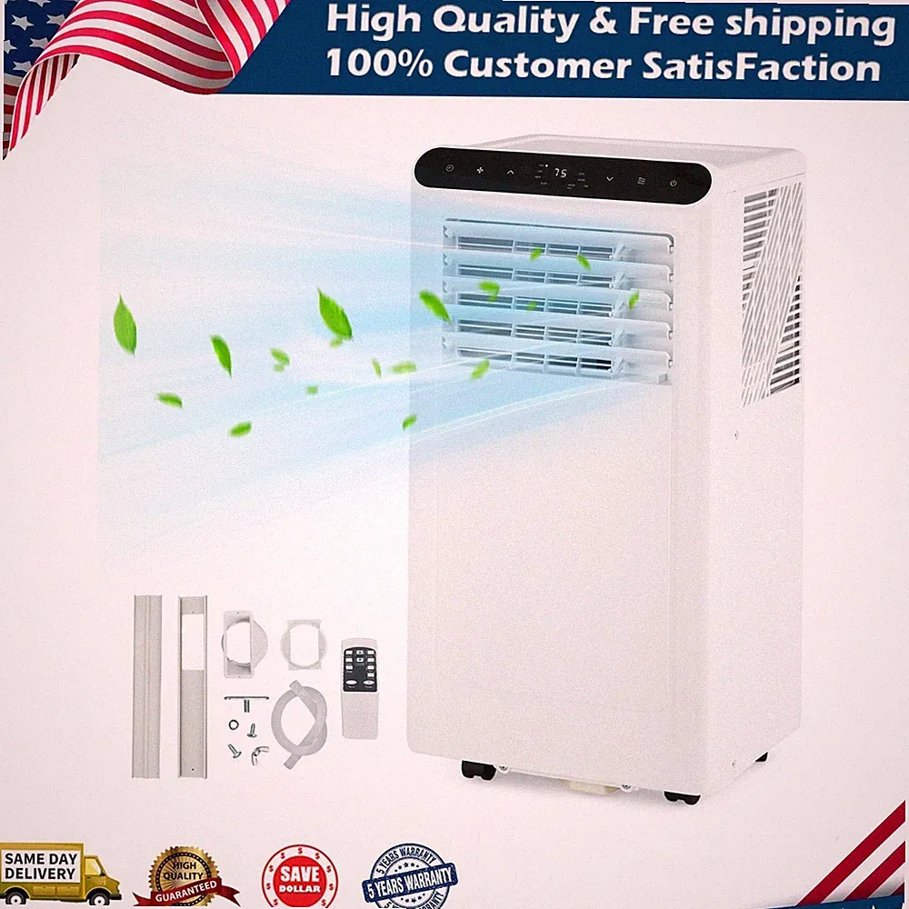 8,000 BTU Portable Air Conditioner w/ Fan & Dehumidifier 3-in-1 Up to 350 Sq.Ft