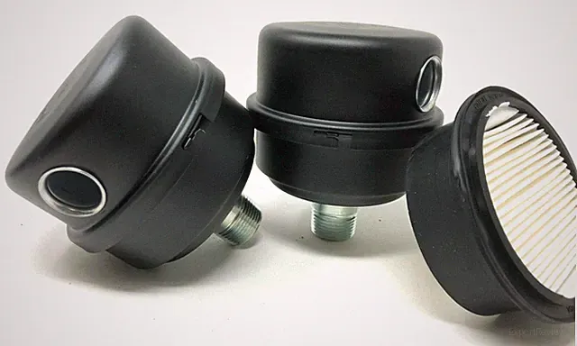 AIR COMPRESSOR INTAKE FILTER SILENCER ASSEMBLY 3/4'' MPT W/ ELEMENT USA 25 CFM