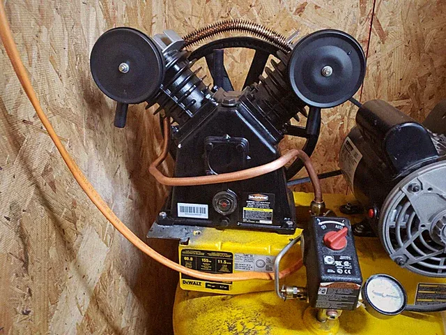 Cast Iron Air Compressor Pump 3.7 HP V-Style Single Stage 155 PSI Durable Tools
