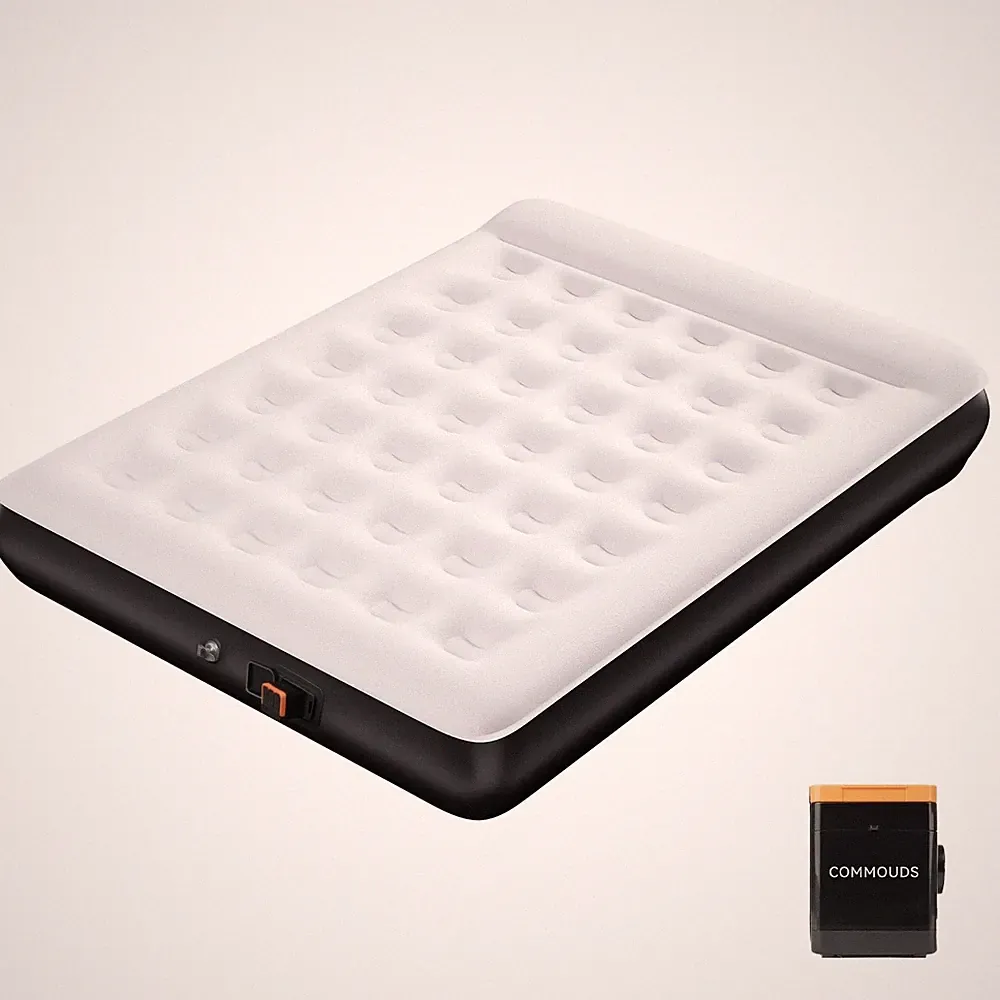 COMMOUDS Queen Air Mattress with Built-in USB Rechargeable Air Pump, 8" Raise...