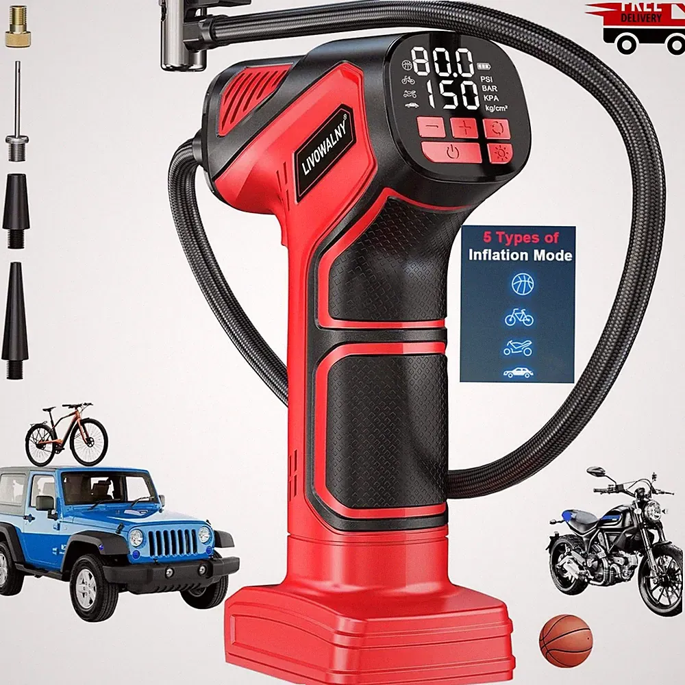 Cordless Tire Inflator Air Compressor for Milwaukee 18V Battery 150PSI Tool Only