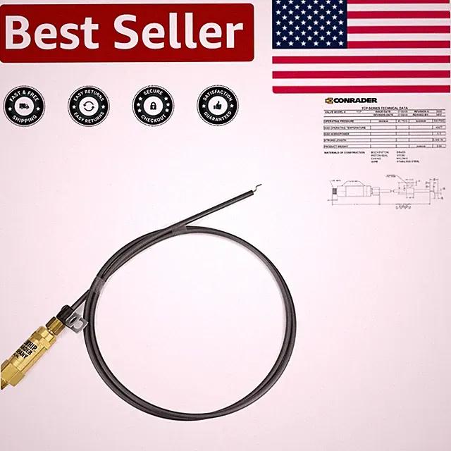 High-Performance 48" Throttle Control Cable for Gas-Powered Compressors