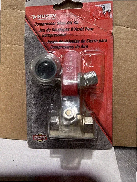 Husky 3-Piece Vertical Air Shut-Off Kit compressor 3/8 inch sku 401902