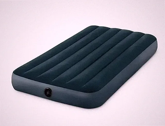 Intex Twin Size Classic Downy Inflatable Air Bed Mattress, (Air Pump Included)