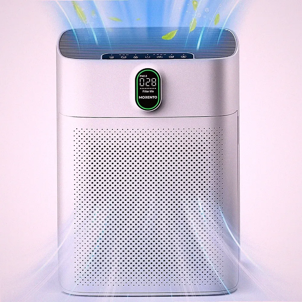MORENTO Air Purifiers for Home Large Room up to 1076 Sq Ft White