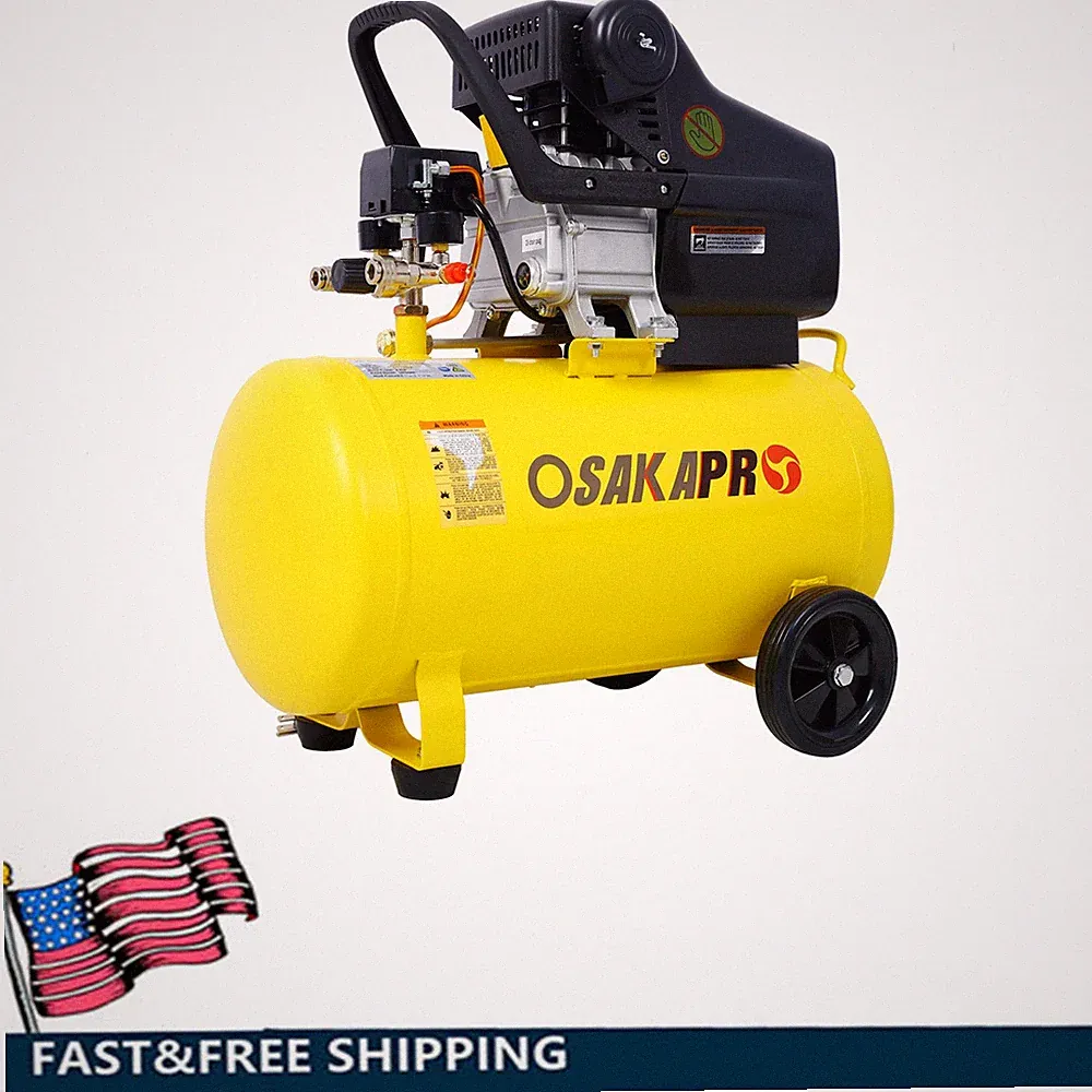 Portable Air Compressor Tank 4.5HP 13 Gallons Adjustable Pressure with Wheel
