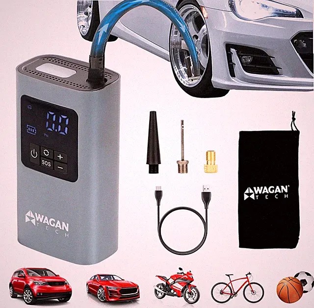 Portable Cordless Air Tire Inflator 150PSI with Auto Shut-Off & LED Light