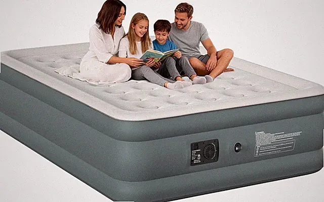 Queen Air Mattress with Built-In Pump, 18 Inch Raised Inflatable Air Mattress, 8
