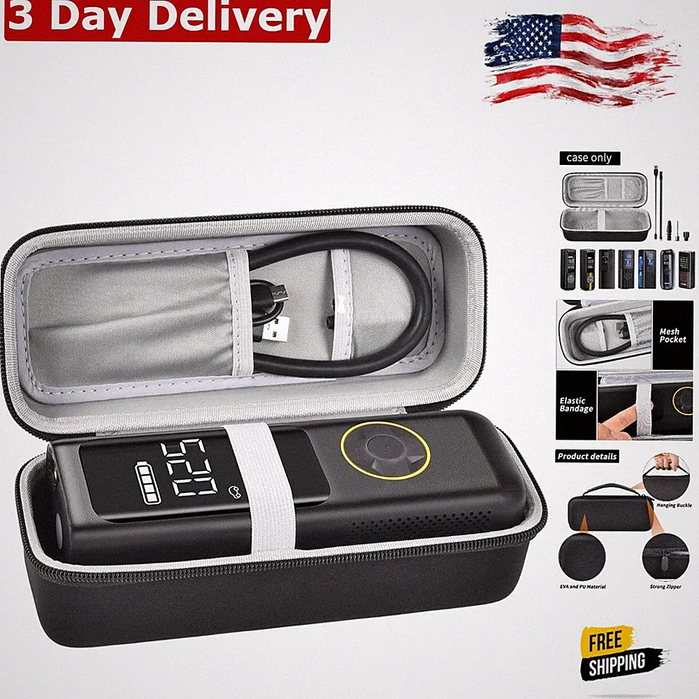 Stylish Grey Tire Inflator Case for Fanttik X8 - Portable Air Compressor Holder