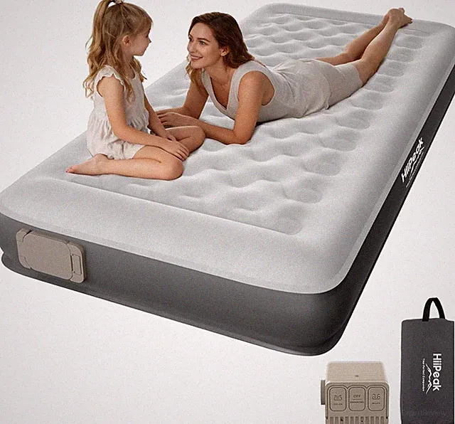Twin Air Mattress Bed with Removable Multi-Function Air Pump, Self Inflatable TP